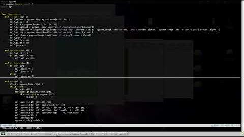 Coding Flappy Bird in Python (Time-lapse)