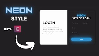 Create a Stunning Neon Styled Login Form using Elementor | Elementor Tutorial | Elementor Pro