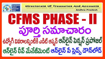CFMS PHASE 2 COMPLETE INFORMATION - ONLINE CFMS PDF PAY SLIPS - LEAVE MANAGEMENT - ALL EDIT OPTIONS