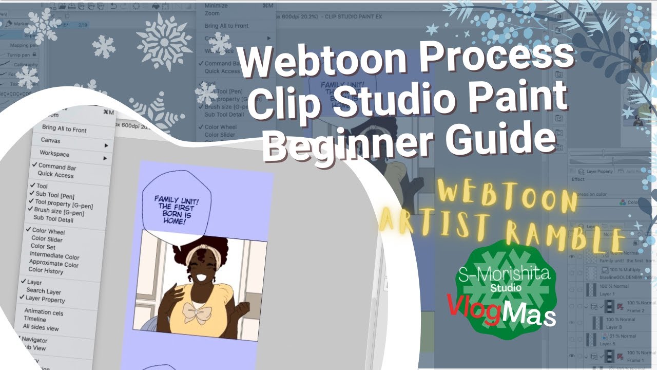Clip Studio Paint Webtoon Process Basic Guide || Webtoon Artist Vlogmas ...