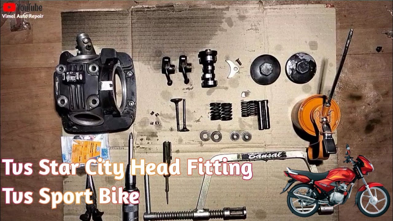 Tvs sport हैड फिटिंग |tvs sport हैड वाल कैसे फीट करे | how Tu head fitting TVS Sport 