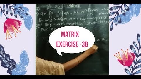 Matrix ex (3b) | Mathematics | Intermediate 1A | Vedanthi Tutorial |
