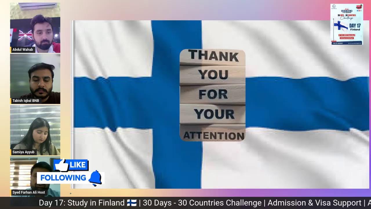 Study in Finland 2026 | Admission & Visa Guide | Day 17 Challenge | LIVE