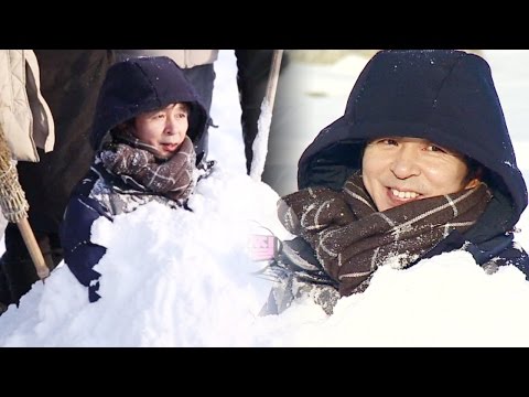 김국진, 눈 밭에서 눈사람 올라프로 변신? @불타는 청춘 20160223