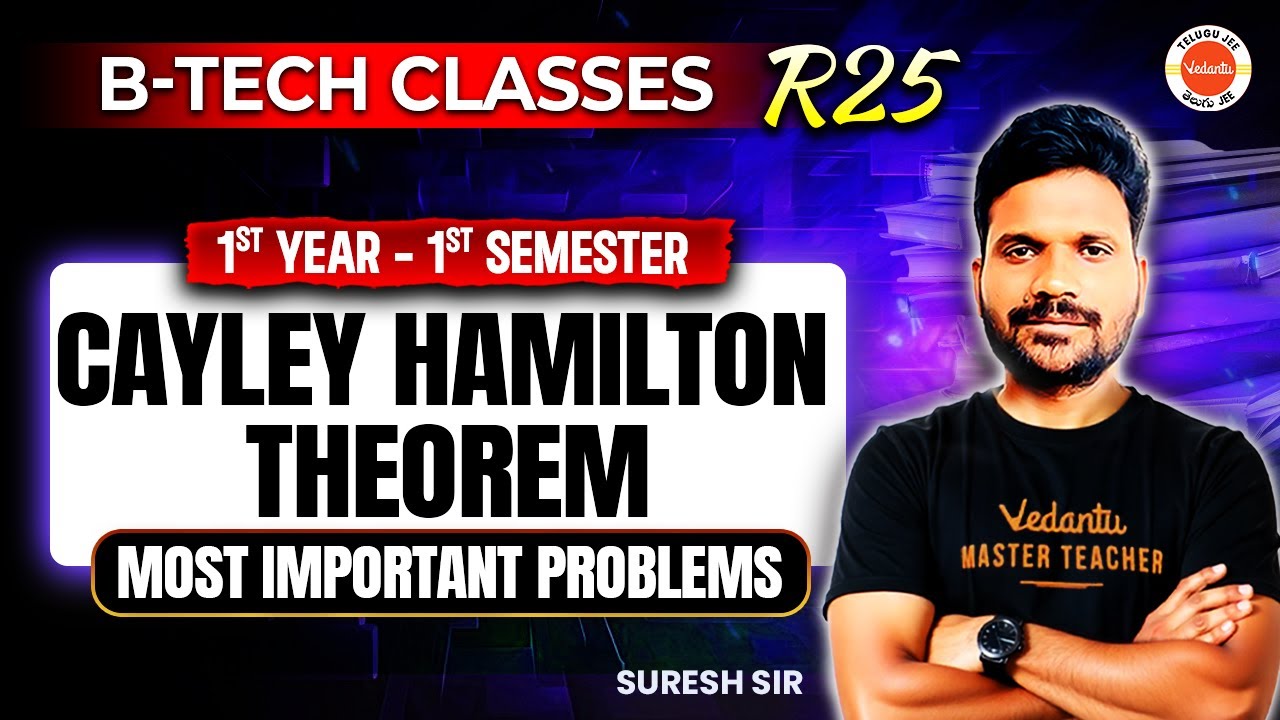 Cayley Hamilton Theorem - Most Important Problems | B.Tech R25 | 1st Semester 1st Year | Suresh Sir
