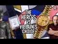 Why Villains Wear Rolex &amp; Heroes Wear JLC: Reverso Duoface Calendar vs Day-Date Watch