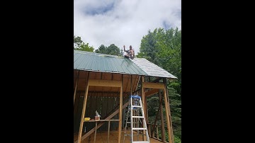 Metal Roofing | Off Grid Cabin Build part 8