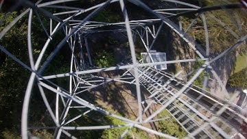 Parking lot freestyle featuring a powerloop to inverted yaw spin to reverse split-s