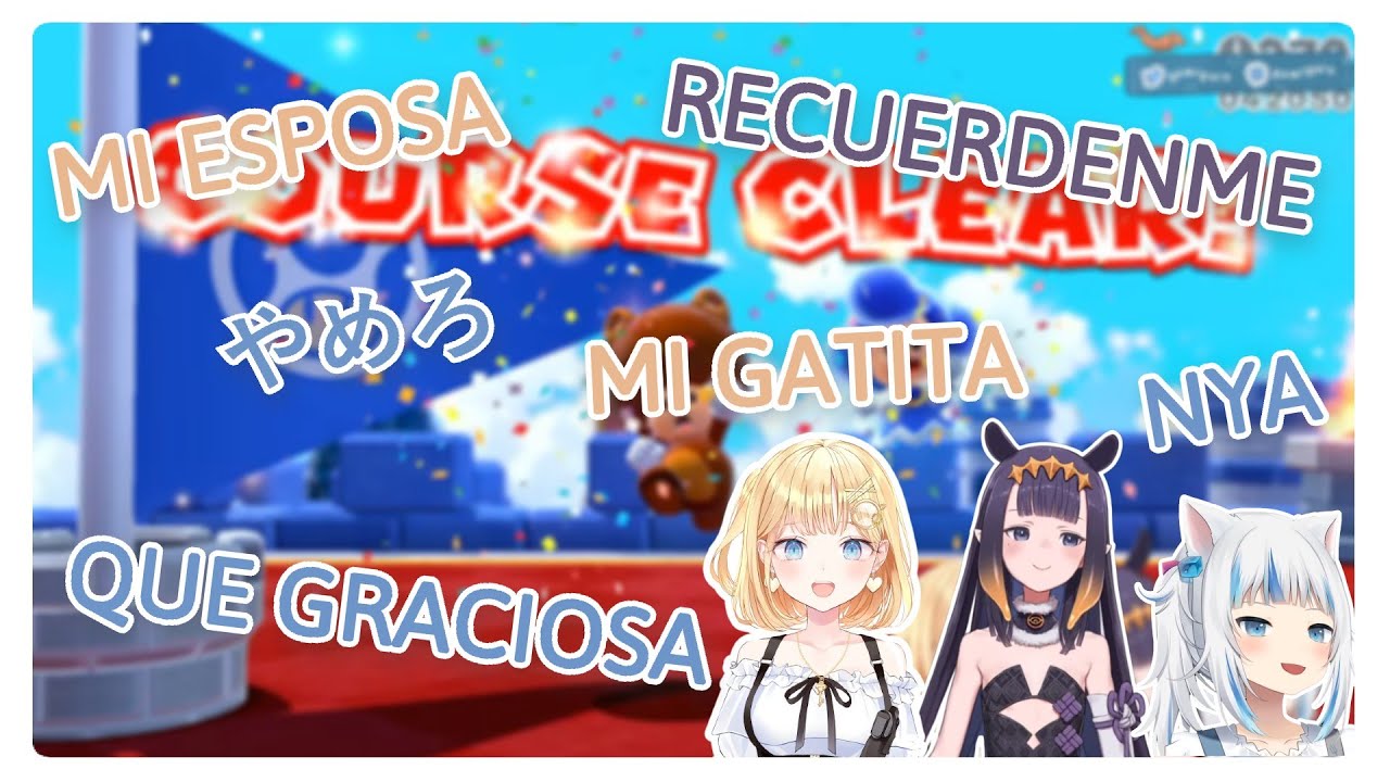 Gura y Ame no dejan de coquetear, Ina y Ame descubren que Gura no puede manejar Amesame[Sub Español]