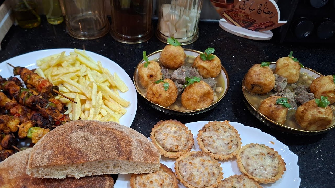 درتلكم 4وصفات مشاء الله#طجين-خوخ #بروشات #كيش#خبز