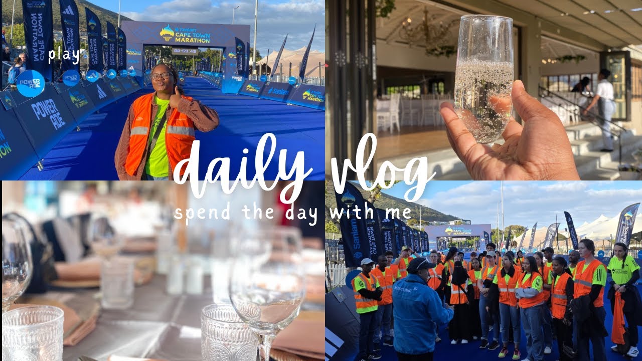 DAY IN THE LIFE❤️||volunteer work, Cape Town marathon🏃‍♀️, Academic dinner🥂|South African Youtuber📸