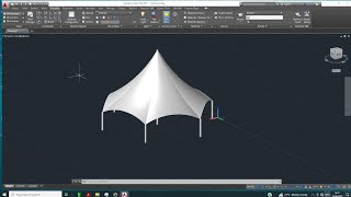 Autocad 3D Tent Model || Tensile Fabric Shell Modelling in AutoCAD 3D Tutorial 