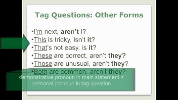 Tag Questions - Lesson 29, Part 2 - English Grammar (no captions)