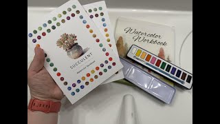 CraftyManor 2Pcs Watercolor Workbook Creative Water Color Paint Book Set with Paints & Brush, 12 Pat