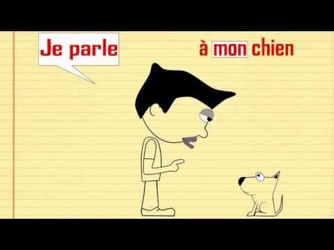 Verbe parler (verbes en er - Présent de l&rsquo;indicatif) - adjectifs possessifs - alain le lait