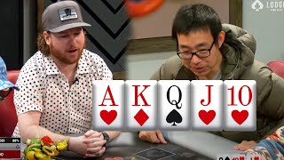 Poker Player Loses All His Money In THE FIRST HAND!