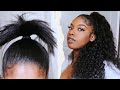Sleek Ponytail On Short Natural Hair With Weave