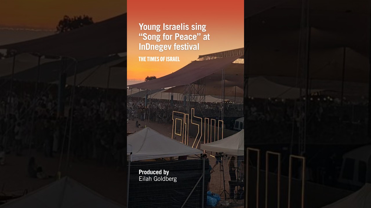 Young Israelis sing “Song for Peace” at InDnegev festival