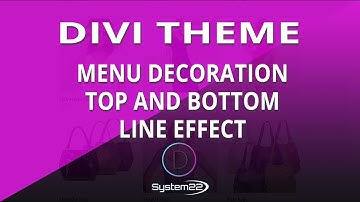 Divi Theme Menu Decoration Top And Bottom Line Effect 👍