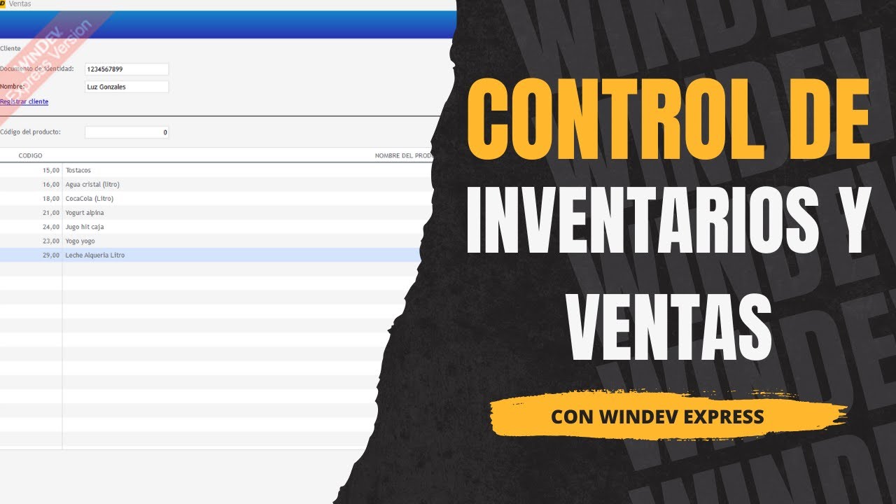 Control de Inventarios y Ventas  con WinDev Express 📦💸 | Proyecto de Prueba y Aprendizaje