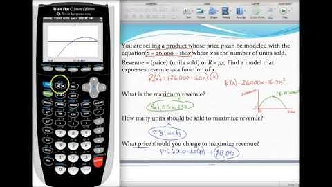 Applications of quadratics: Maximizing revenue
