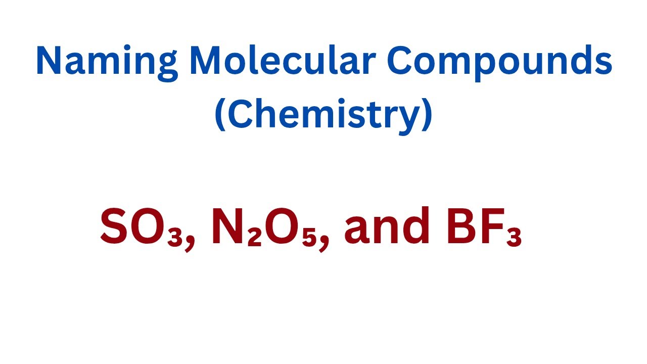 Название молекулярных соединений (химия)