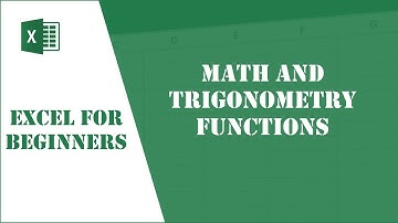 Excel Tutorial 59 -  Math and Trigonometry Functions