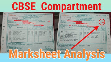 CBSE Marksheet of Compartment Examinations || Difference Between Pass & Compartment Marksheet