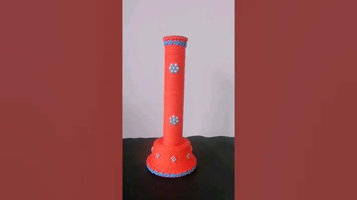 DIY Vase using Cardboard Roll #diy #craft #trending #viralvideo #shortvideo