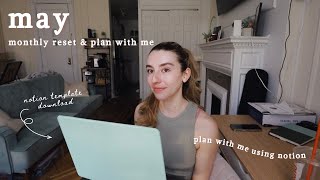 may monthly reset \& plan with me 2023 | setting goals, monthly reflection \& youtube analytics