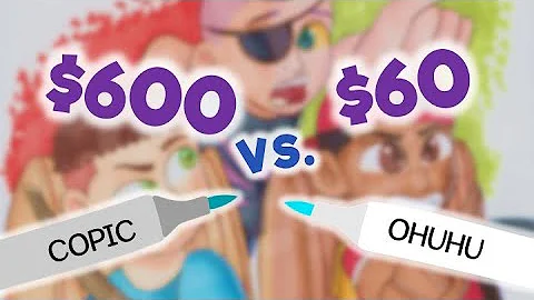 Ohuhu Brush Markers vs. Copic Markers - Which is Better???  | Cadillac Cartoonz