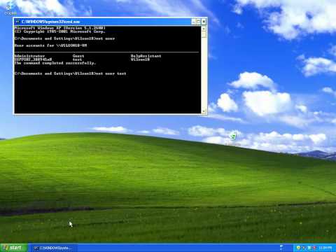 How to: Change Password with CMD in XP