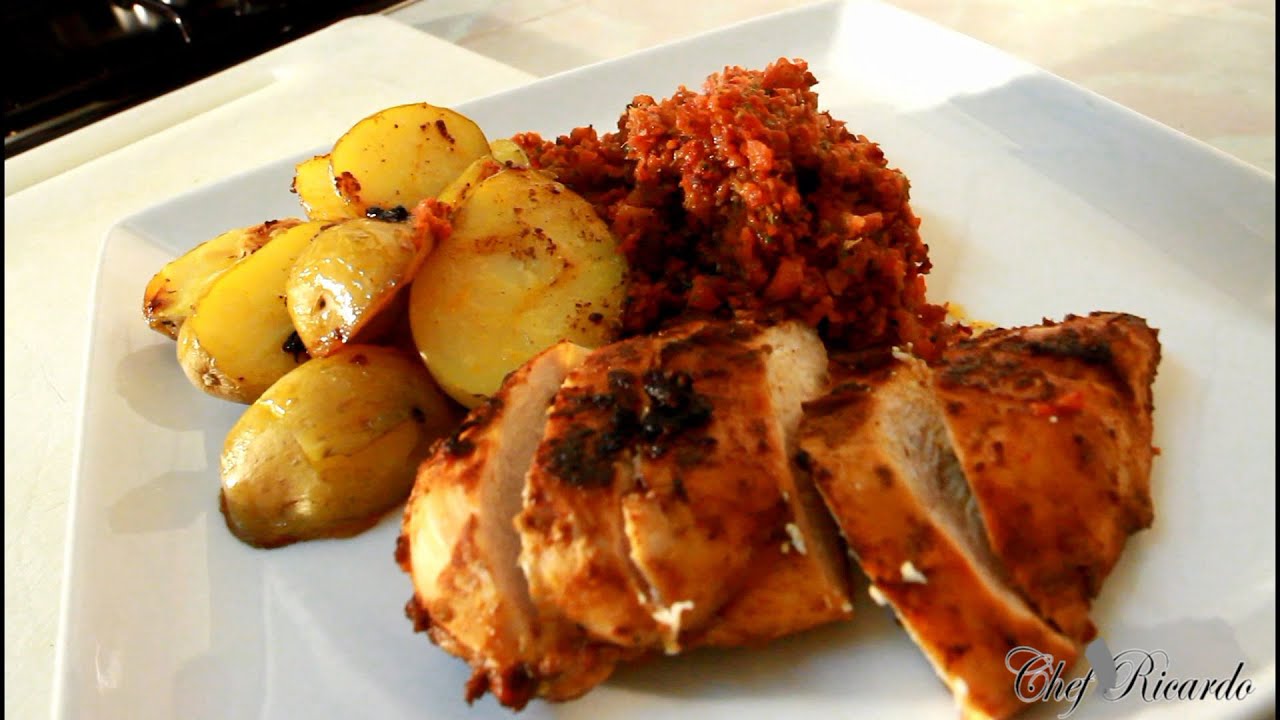 Easy Pan Fried Chicken Breust Served With New Potatoes Jamaica Chef- | Recipes By Chef Ricardo | Chef Ricardo Cooking