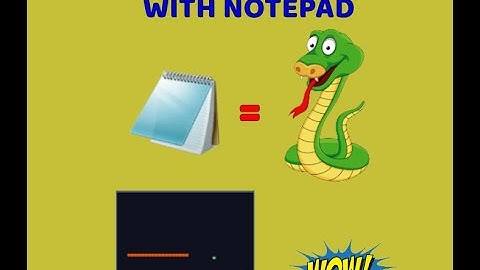 Programming Tutorial- How to make a Snake Game in Notepad!