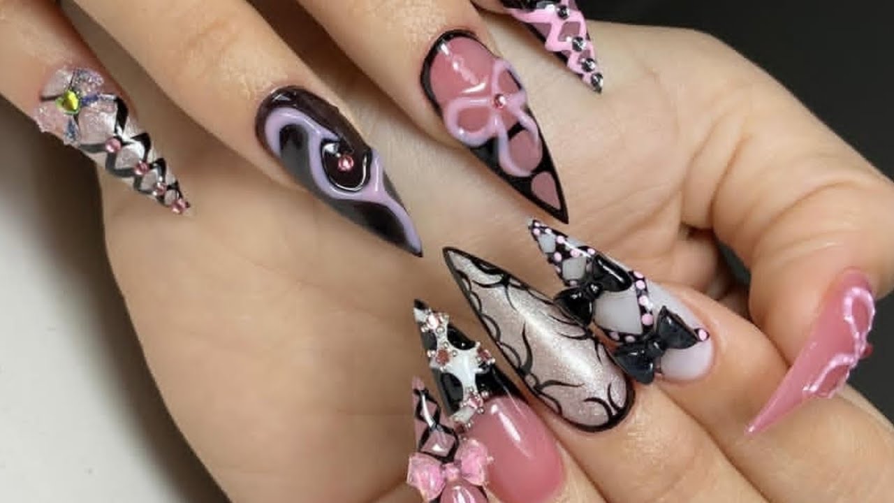 Nail design ideas 2025Marchnail colors Pink spring nails ide...