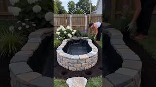 How to Build a DIY Garden Pond with Solar Fountain (Easy & Budget Friendly) #timelapse #backyard