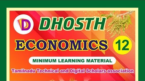 12th Economics Minimum Learning Material 2021 | 12th Economics Dhosth MLM | 12th Economics Guide