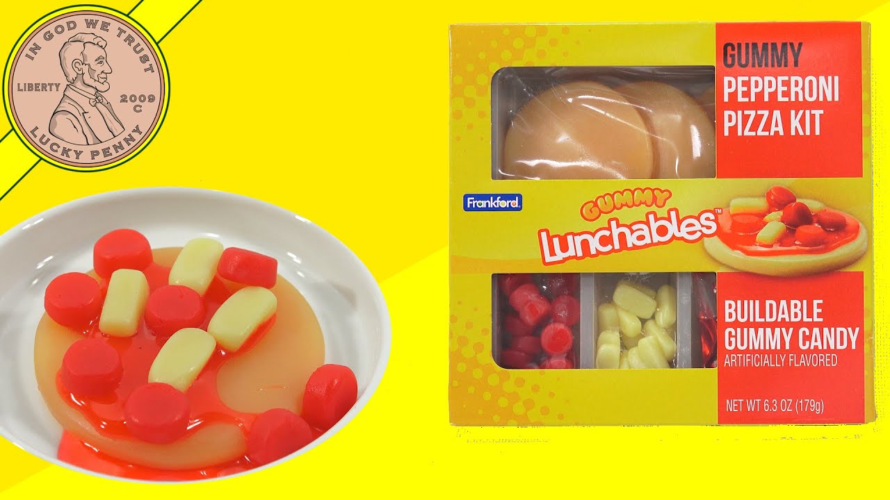 Lunchables Gummy Pepperoni Pizza Kit Buildable Gummy Candy YouTube