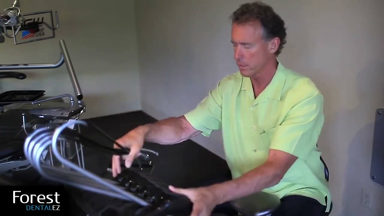 Overview of Forest Euro or Whip Arm Dental Delivery Unit from DENTALEZ