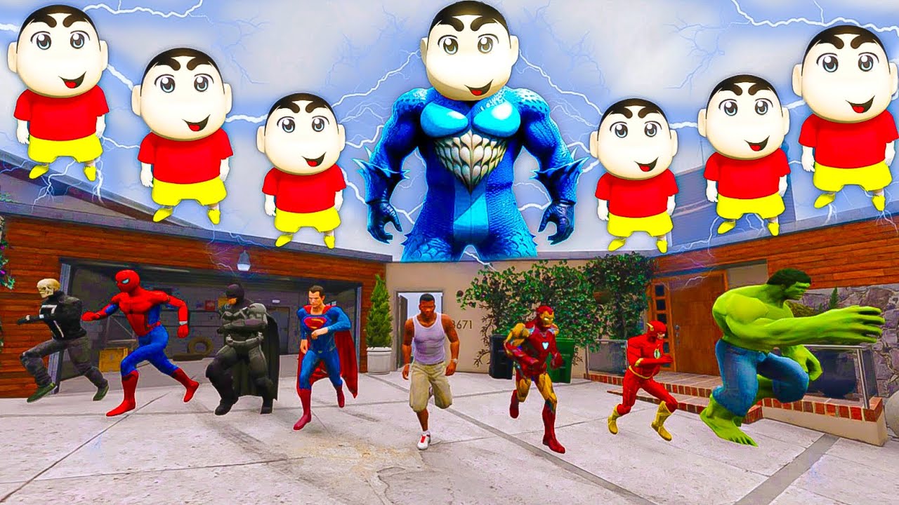 Shinchan Did A Mistake & Became 1000's Of Shinchans , Franklin &All Avengers Saw Many shinchans GTA5