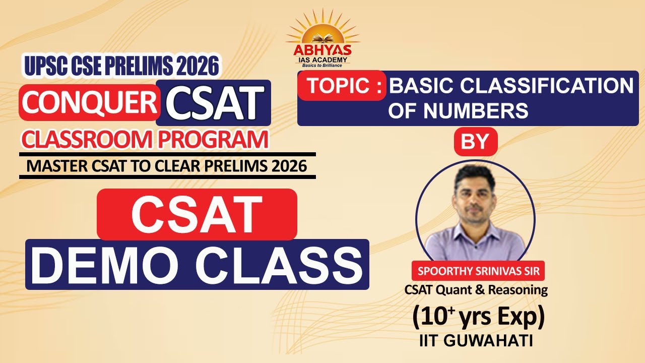 🚀 UPSC CSE PRELIMS 2026 | CONQUER CSAT – DEMO CLASS 🚀| ABHYAS IAS ACADEMY