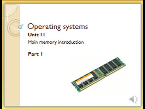 Main memory introduction - YouTube