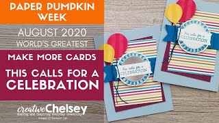 Make More Handmade Birthday Cards with the 2020 August Paper Pumpkin Craft Kit from Stampin Up