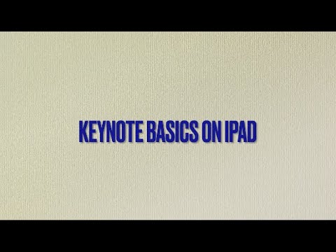 Basics of Creating a Keynote - YouTube