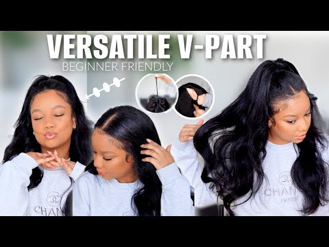 🔥MUST WATCH...It's Giving NATURAL! Beginner Friendly Drawstring V-Part Wig+Multi Styles | Unice Hair