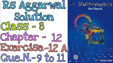 Direct and Inverse Proportions | Class 8 Exercise 12A Question 9,10,11 | Rs Aggarwal | @mdsirmaths