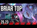 BRIAR vs CAMILLE (TOP) | 9 solo kills, 16/4/7, Dominating | KR Diamond | 25.23