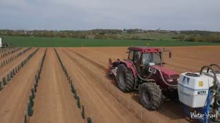 Plantation mécanique vigne machine-planteuse-plants viticoles-guidage laser