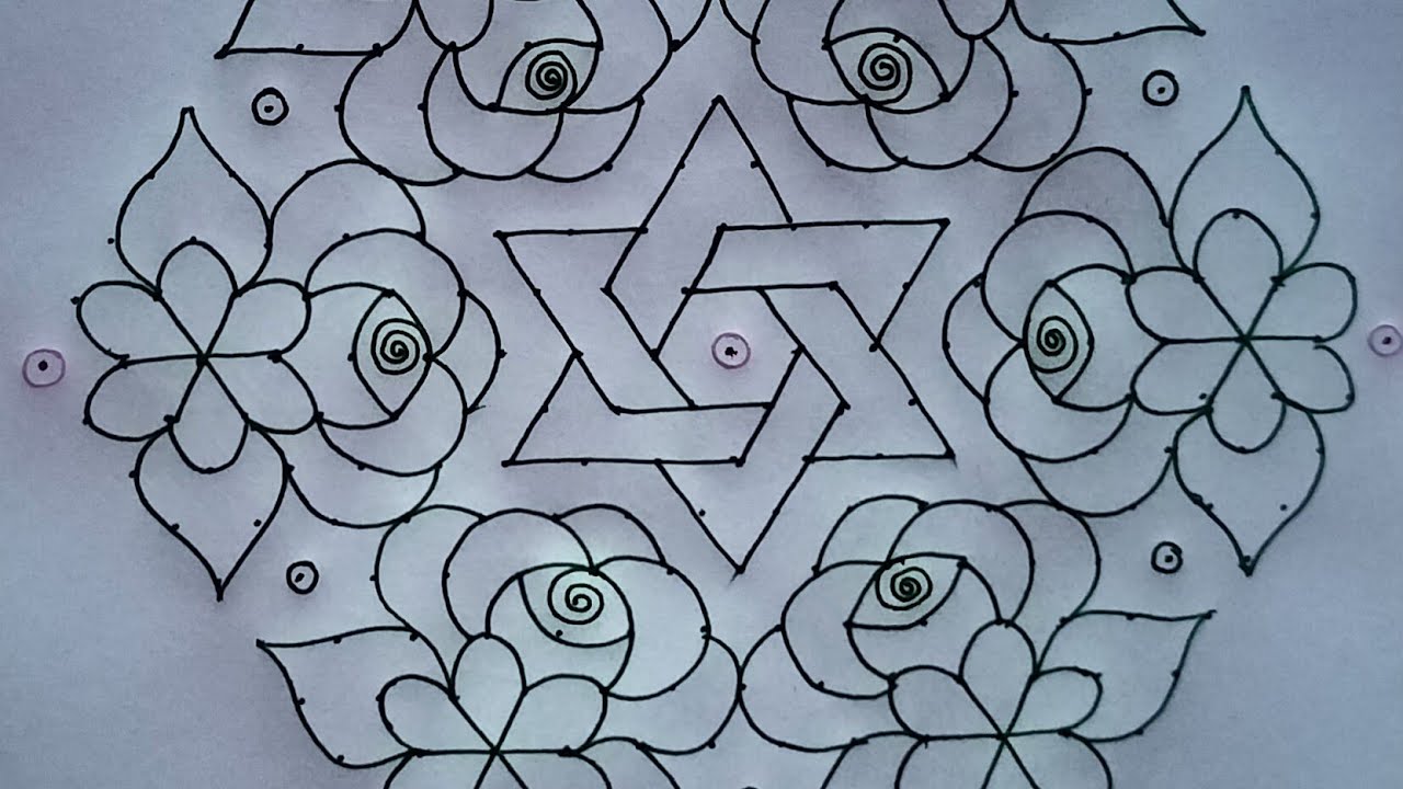 🌷Beautiful Rangoli Designs With dots19*10/Friday Kolam Designs 🌷Easy Chukkala Muggulu....🌺