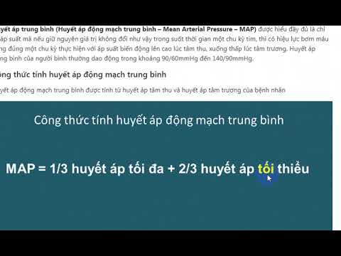 Video Công thức tính huyết áp động mạch trung bình - youtube